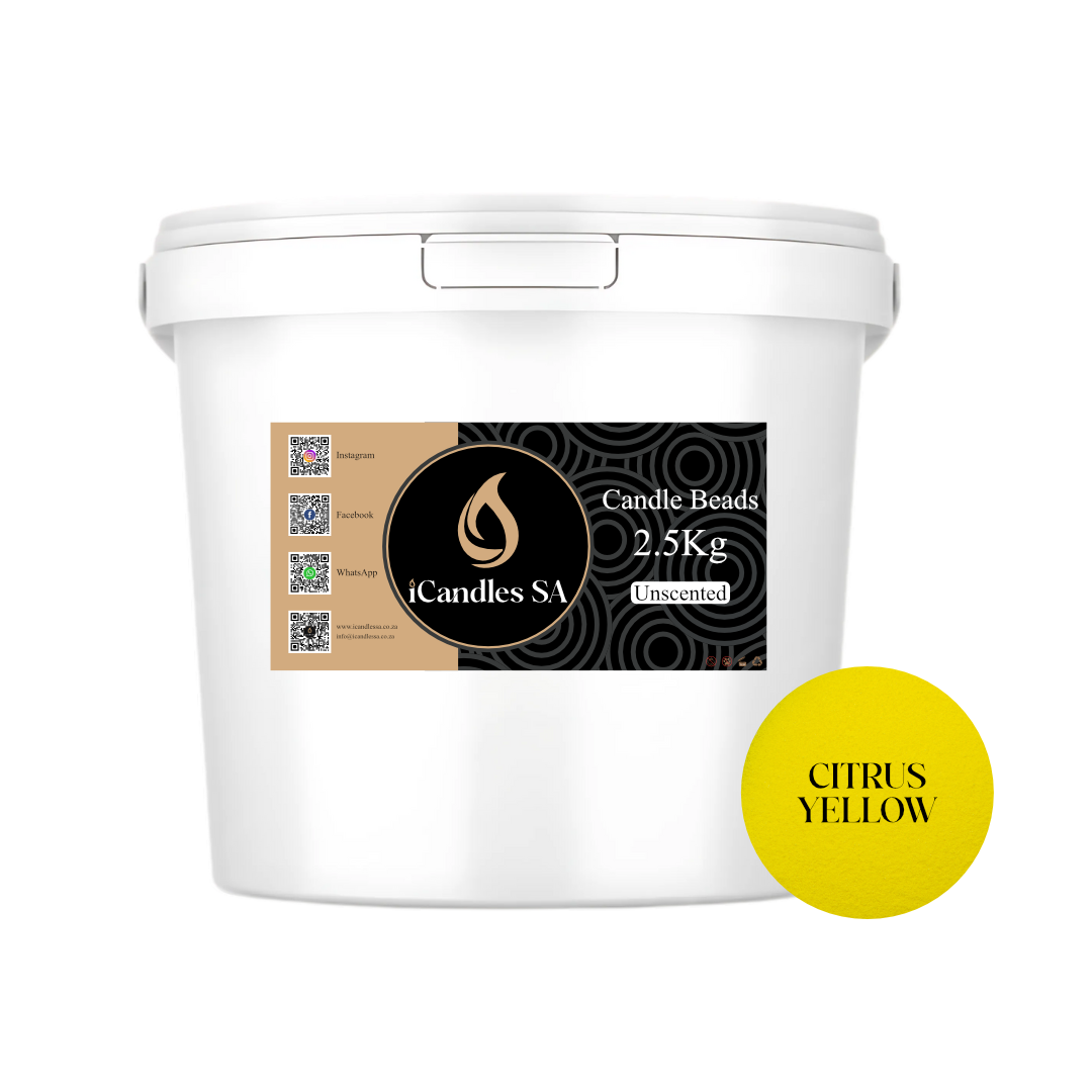 Candle Beads - Citrus Yellow + Wicks | iCandles SA