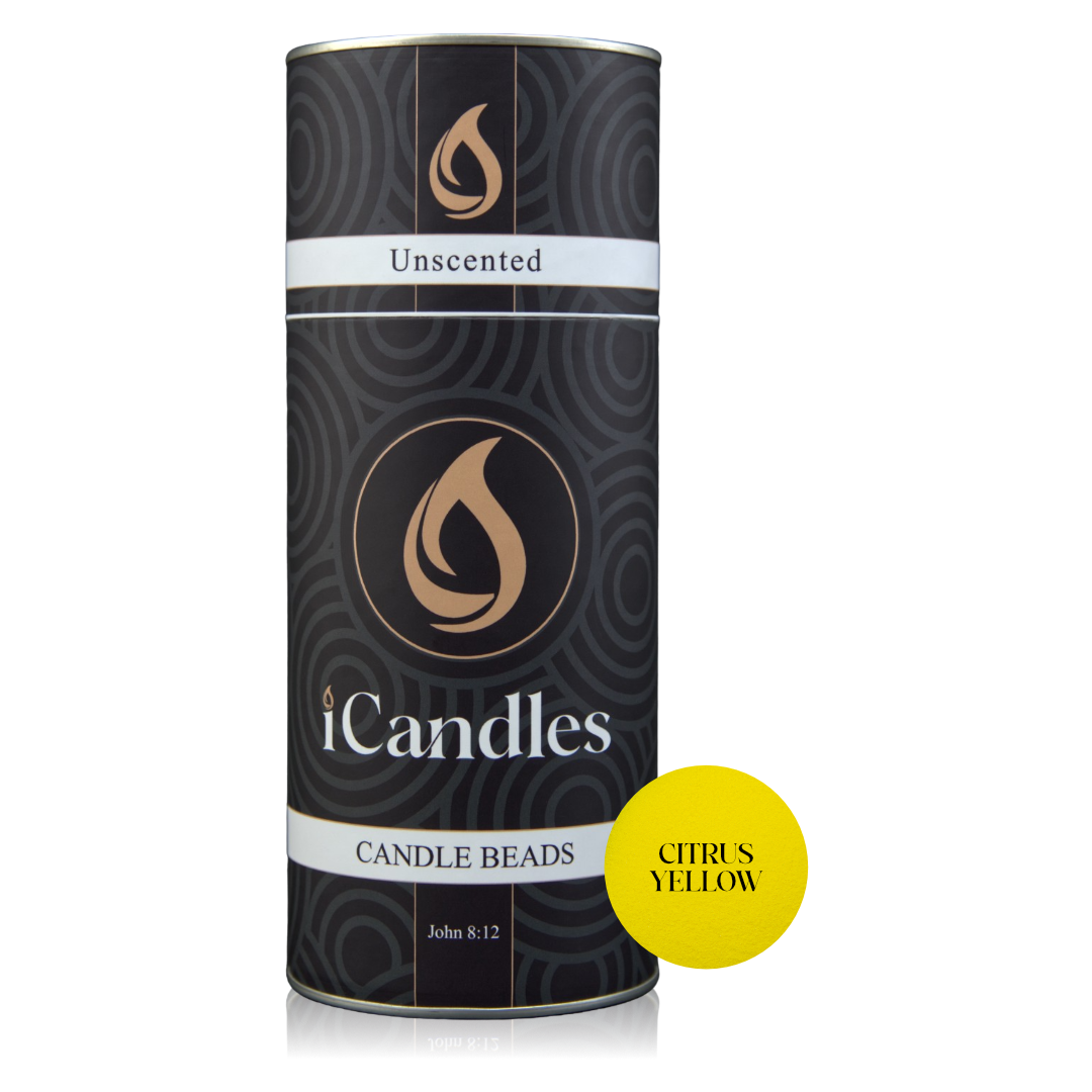Candle Beads - Citrus Yellow + Wicks | iCandles SA