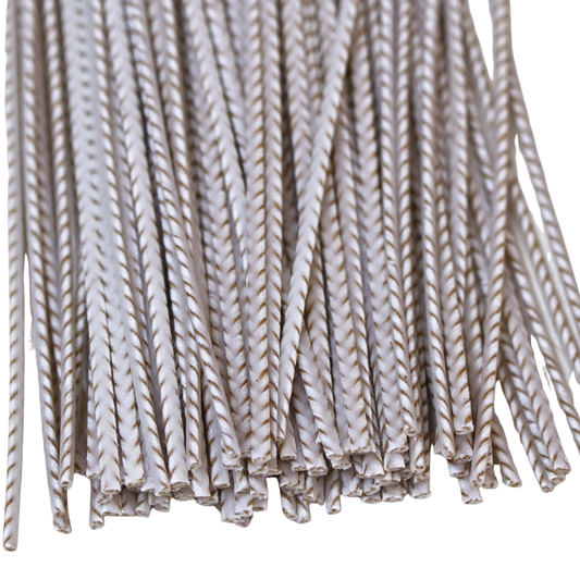 Brown eco wicks 15cm on a white background