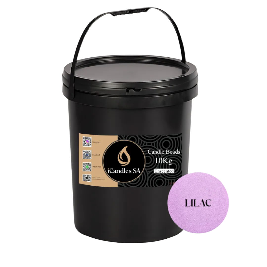 Premium Candle Beads 10Kg Lilac + Wicks | iCandles SA