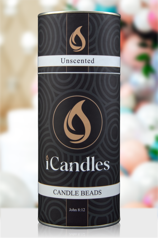 iCandles SA, candle beads 400 g white unscented gift box including wicks