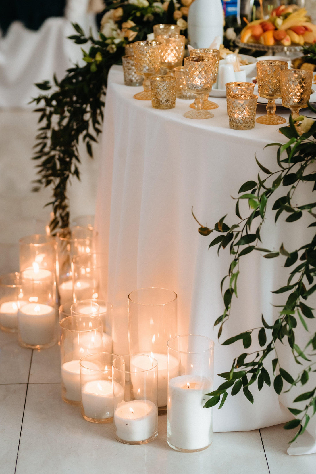 Décor Wedding Table with Candle Light - iCandles SA