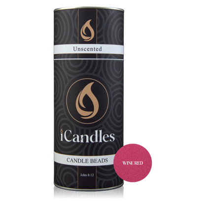 iCandles SA canister with a wine red swatch 400g
