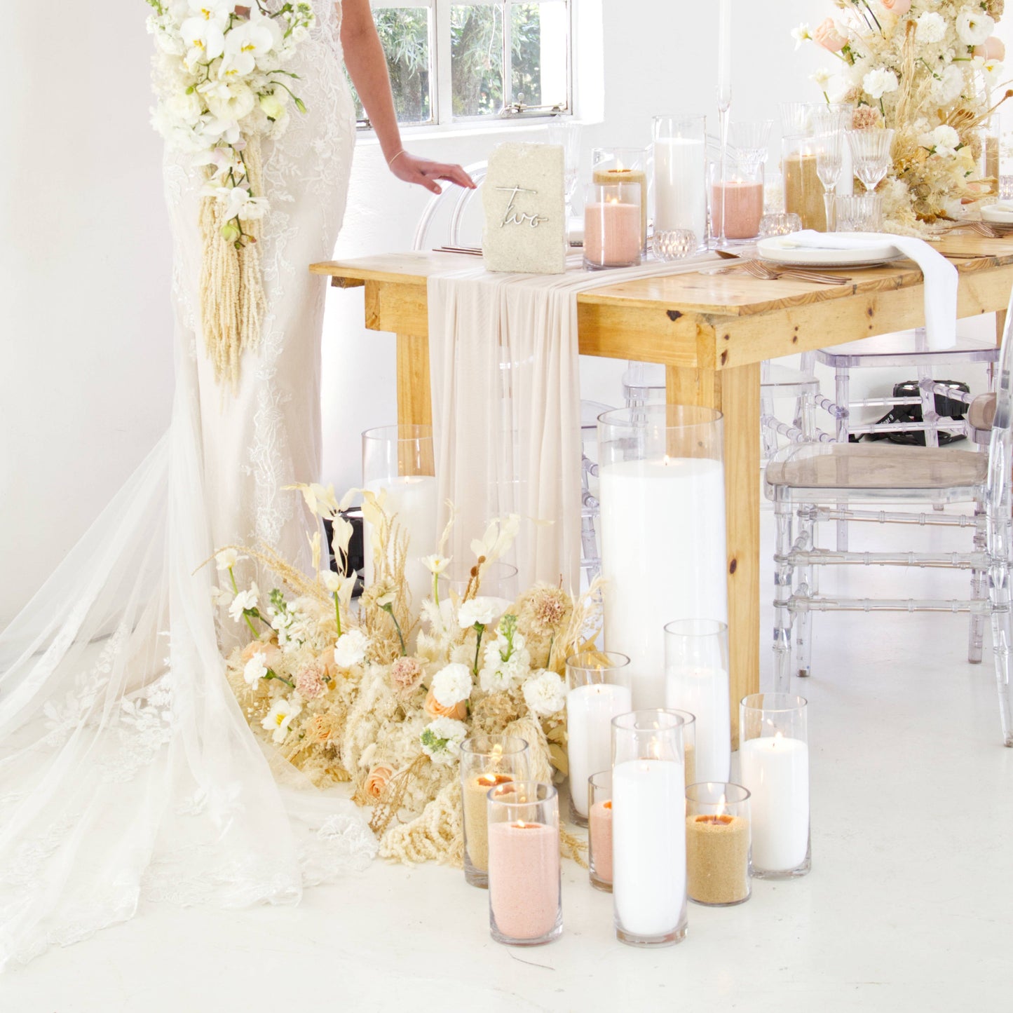 Candle Sand Glass Vases