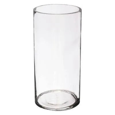 GLASS CYLINDER VASE ROUND 20CM X 10CM