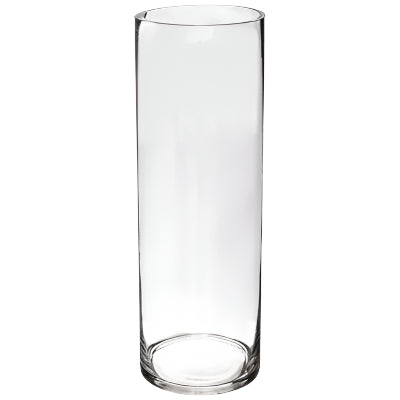Glass Cylinder Vase Round 30cm x 10cm 