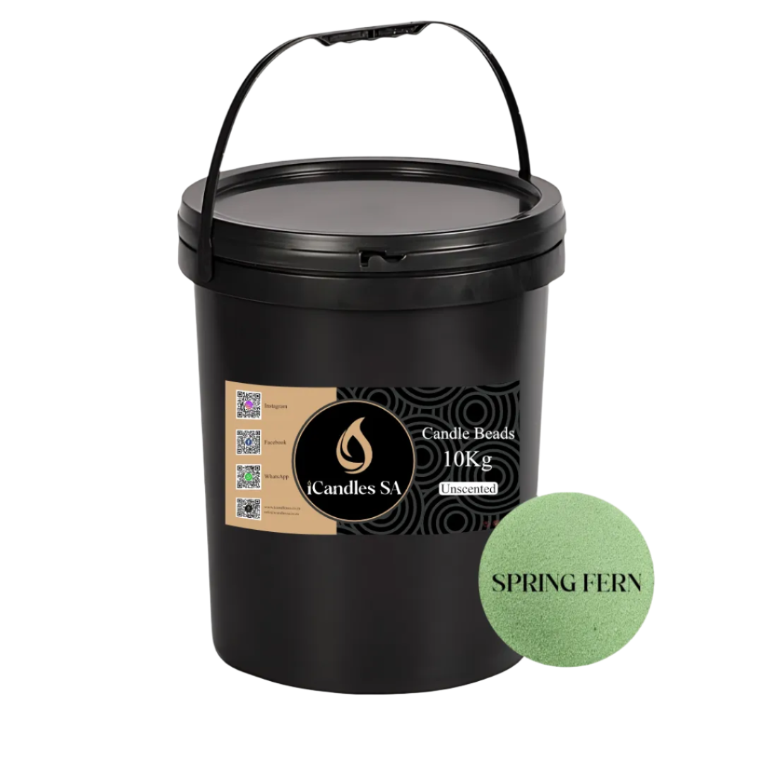 Premium Candle Beads 10Kg Spring Fern + Wicks