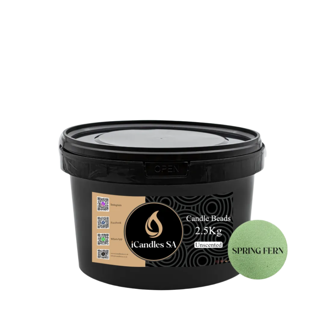 Premium Candle Beads 2.5Kg Spring Fern + Wicks