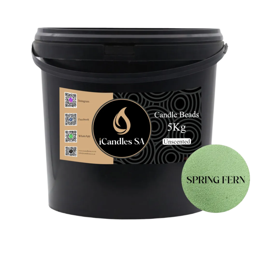 Premium Candle Beads 5Kg Spring Fern + Wicks