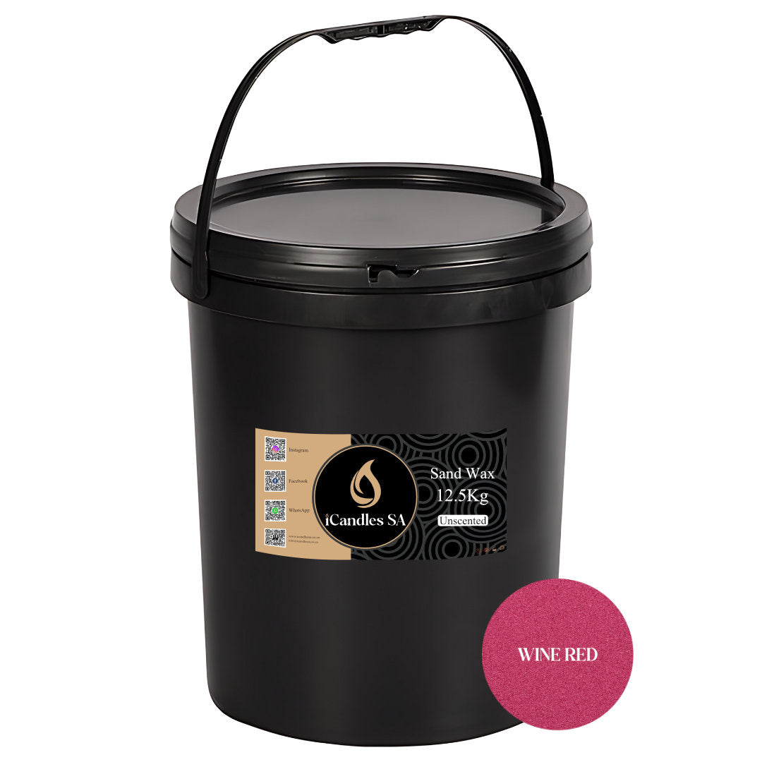 Sand Wax - Wine Red + Wicks | iCandles SA