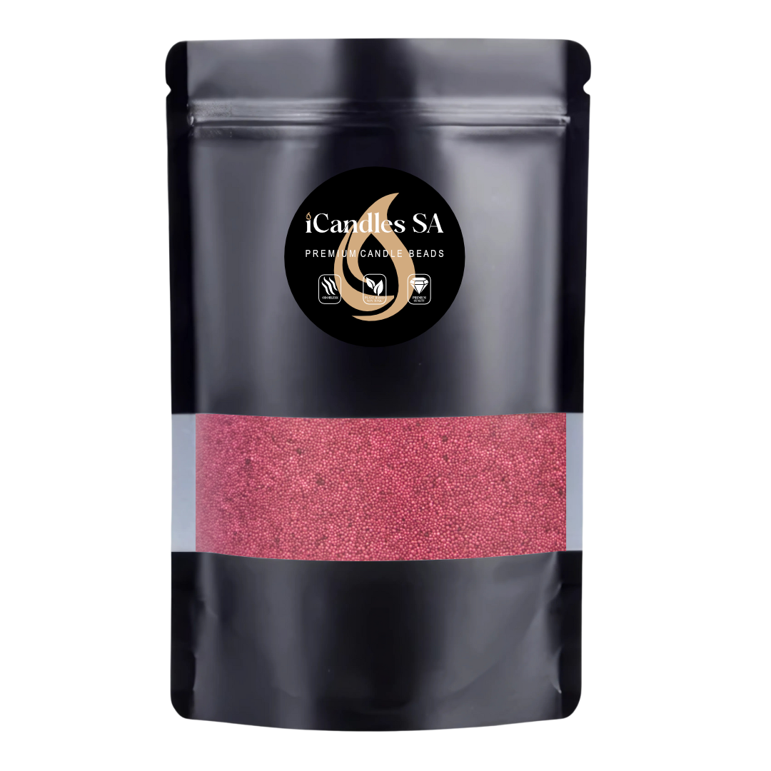 Wine red color in a black pouch bag with window