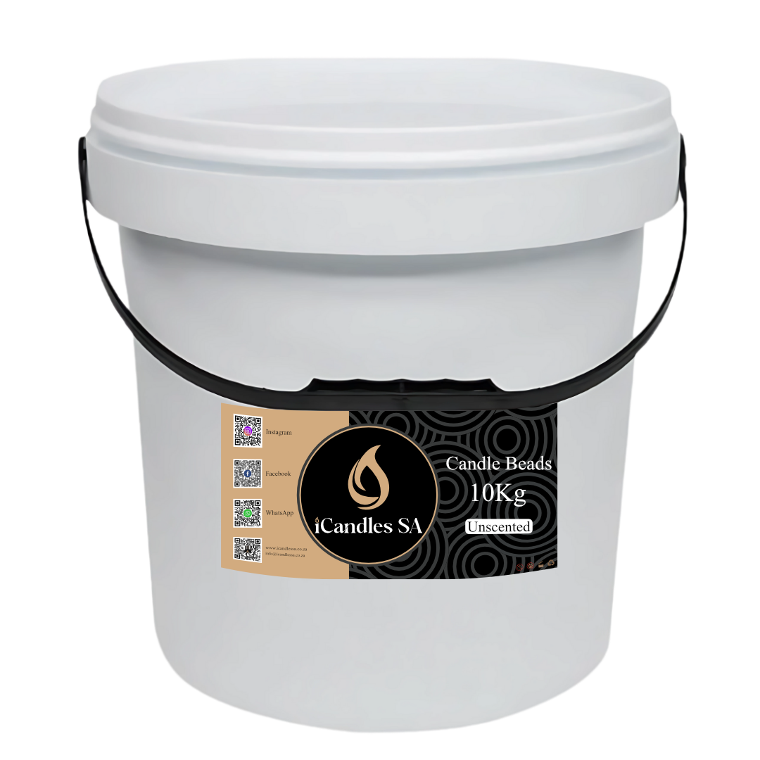 Candle Beads 10Kg - Unscented + 150 Wicks | iCandles SA
