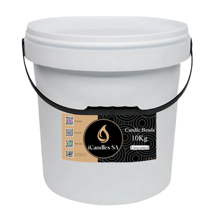 Candle Beads 10Kg - Unscented + 150 Wicks | iCandles SA