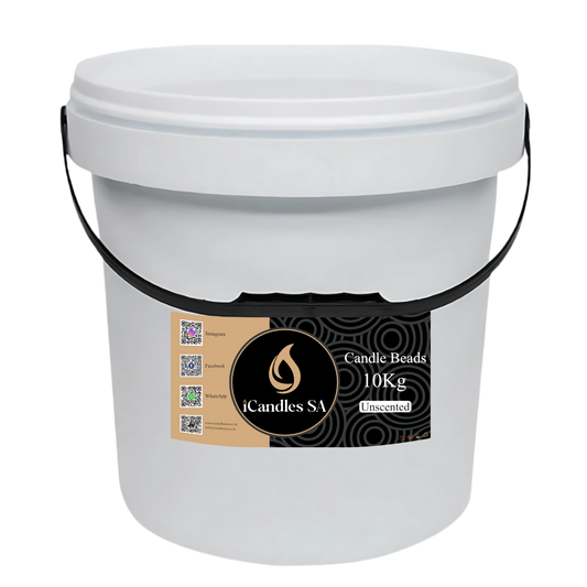 Candle Beads 10Kg - Unscented + 150 Wicks | iCandles SA