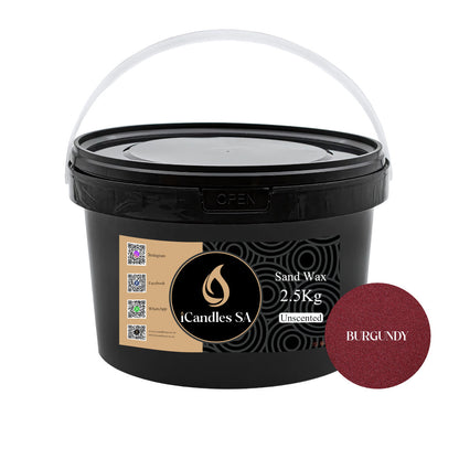 Sand Wax - Burgundy + Wicks | iCandles SA